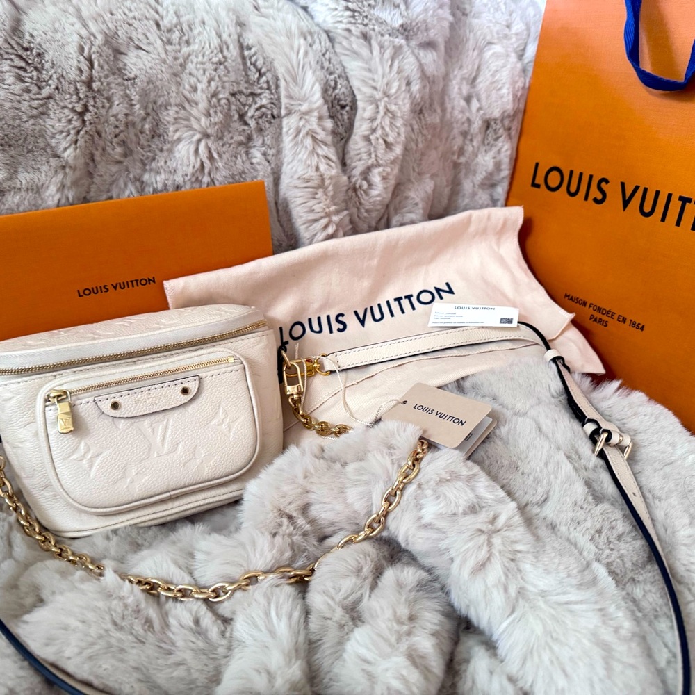Louis Vuitton Mini Bumbag Cream Monogram Empreinte NWT